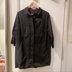 Oak & Fort oversized zip front shirt